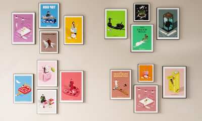 北欧装饰画3D模型下载